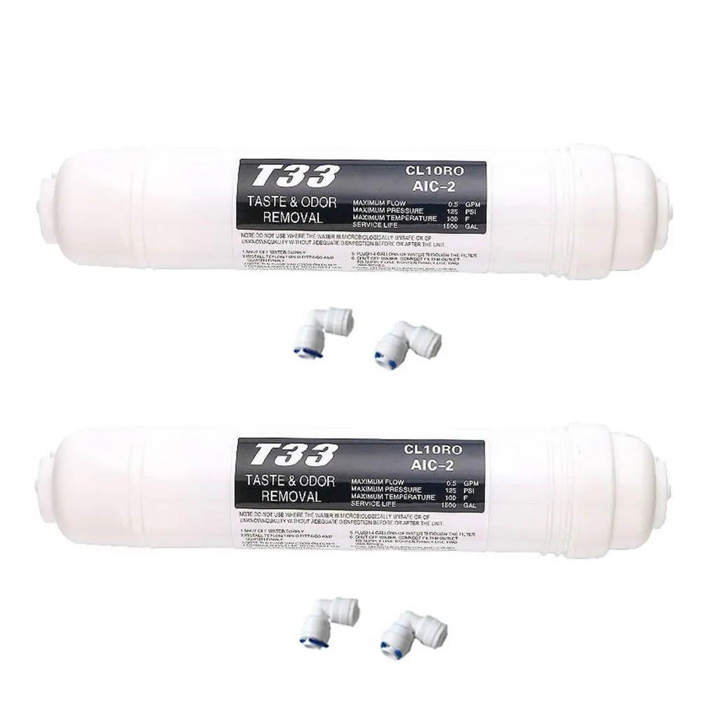 Premium T33 Coconut Carbon Water Filter - 2 Pack