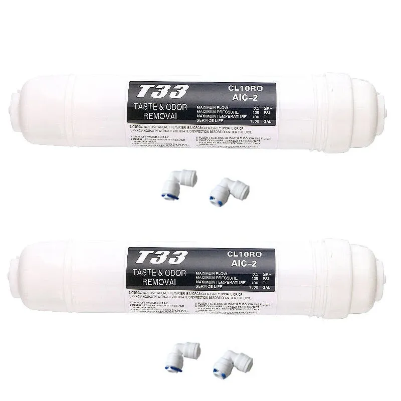 Premium T33 Coconut Carbon Water Filter - 2 Pack