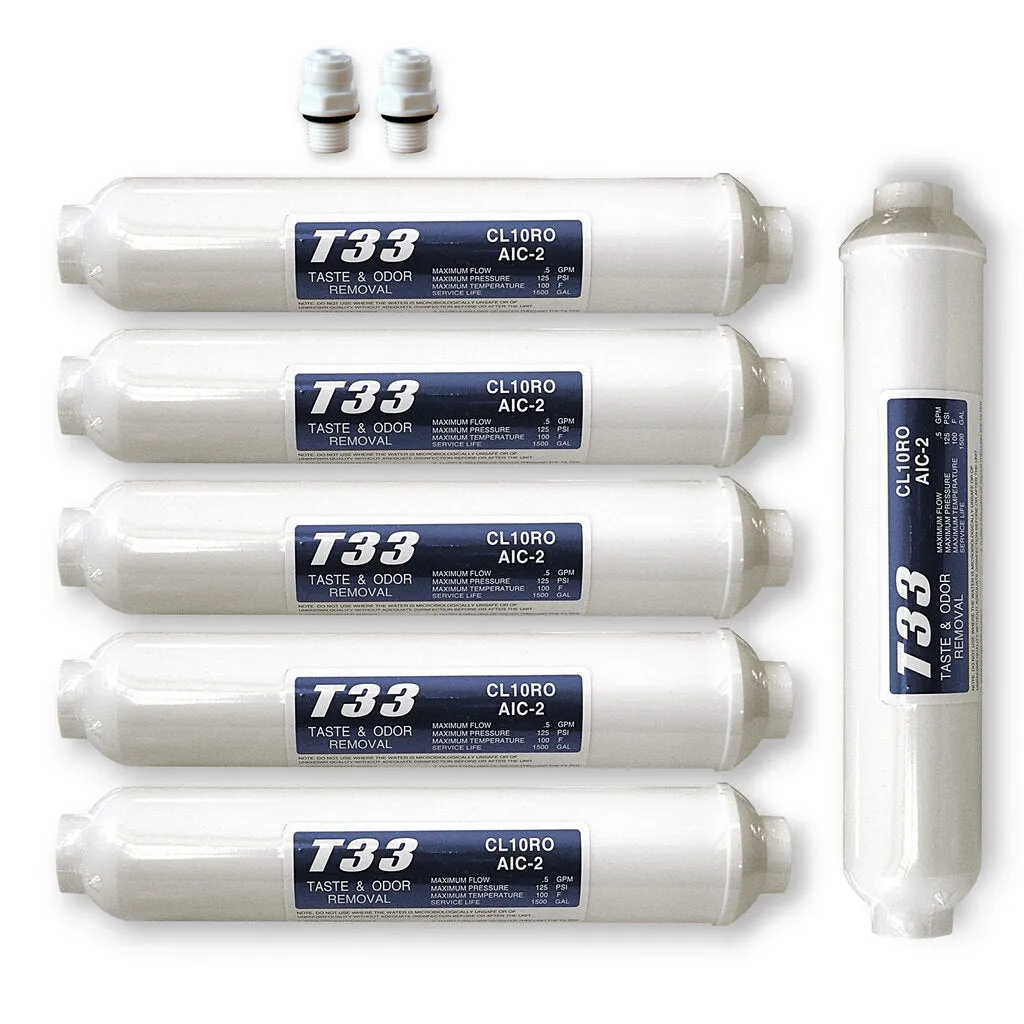 Premium T33 Coconut Carbon Water Filter - 2 Pack