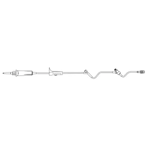Primary IV Administration Set Outlook Pump Filterflow Gravity 2 Ports 10 Drops / mL Drip Rate Without Filter 88 Inch Tubing Solution