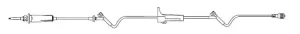 Primary IV Administration Set SafeLine* Gravity 2 Ports 15 Drops / mL Drip Rate Without Filter 106 Inch Tubing Solution