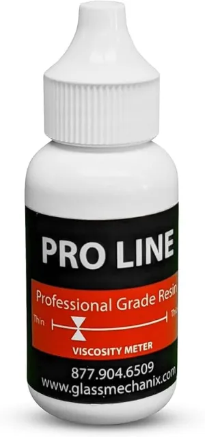 Pro Line Resin Windshield Repair System - 15ml: Professional-Grade Solution for Effective Windshield Restoration, Chip Repair, and Crack Reinforcement, Ensuring Optimal Clarity.