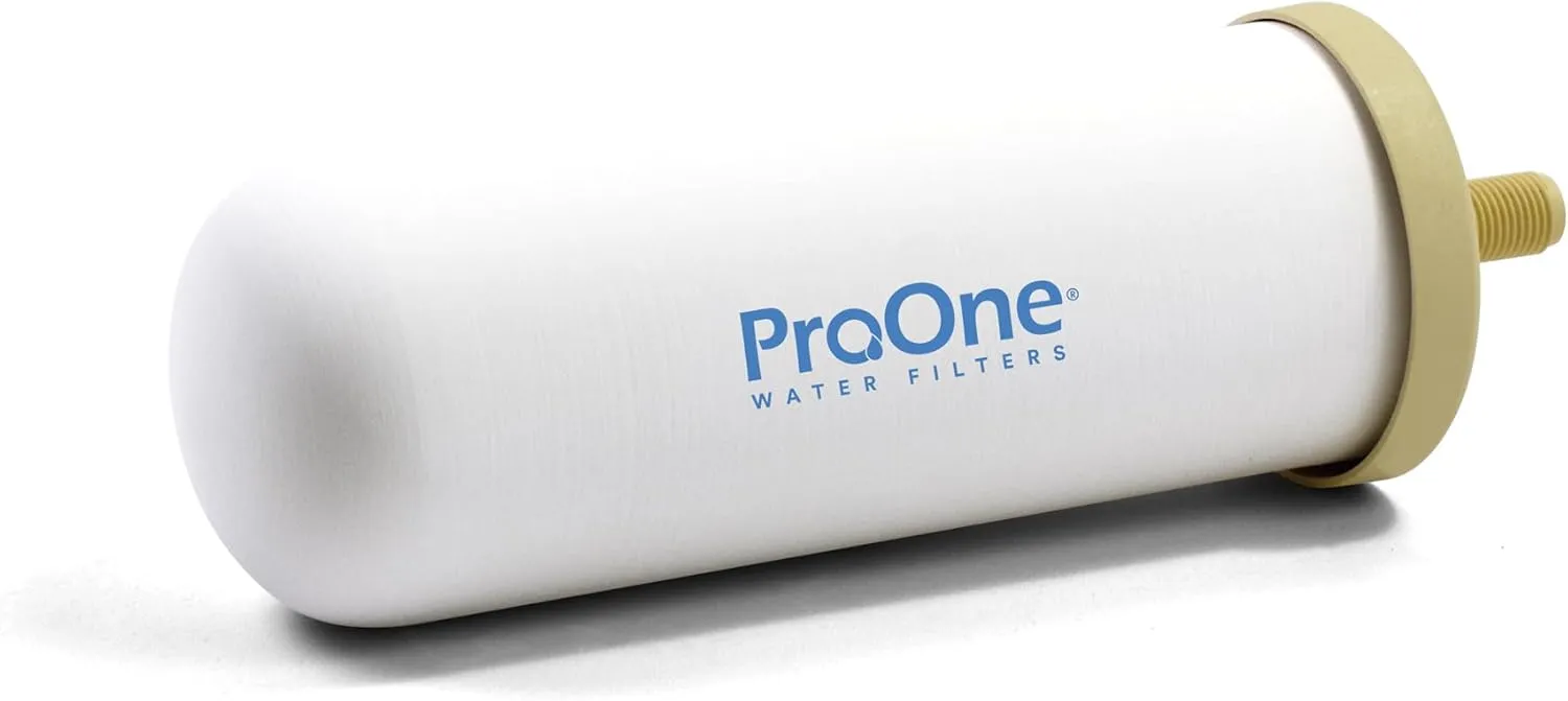 ProOne G-Series 7-Inch Gravity Filter Replacement 1-Pack - Universally Compatible with Gravity Water Filtration Systems - NSF/ANSI Certified to Reduce Lead, Microplastics, & Total PFAS (1-Pack)