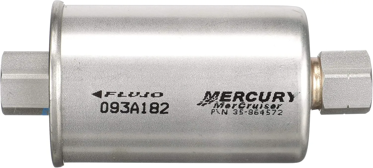 Quicksilver 864572 Replacement in-Line Fuel Filter for MerCruiser Stern Drive and Inboard Gasoline Engines