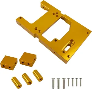 RC Car Upgrade Part for WPL B14 B24 C14 C24 Q65 for MN D90 D99S MN45 Metal Steering Servo Warehouse Fixed Mounting Bracket Rc Car Servo Compartment(Yellow)