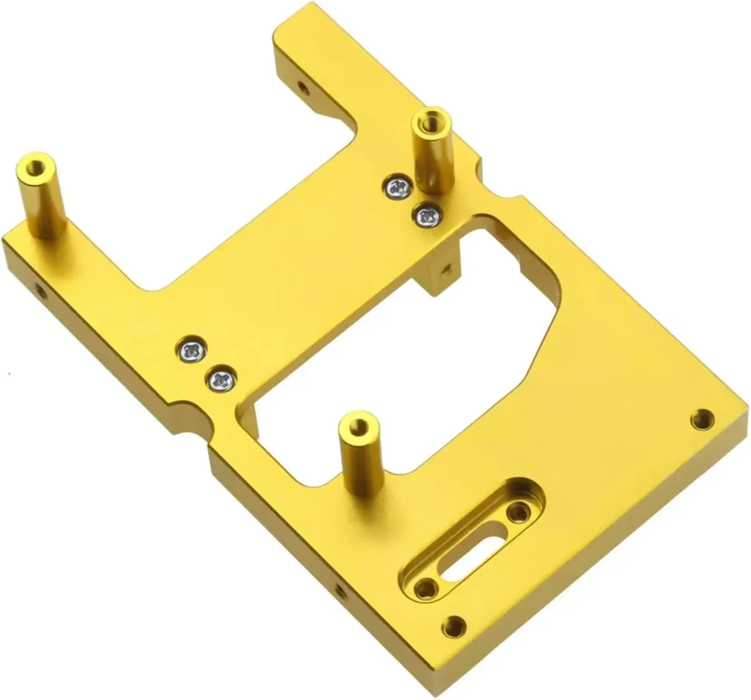 RC Car Upgrade Part for WPL B14 B24 C14 C24 Q65 for MN D90 D99S MN45 Metal Steering Servo Warehouse Fixed Mounting Bracket Rc Car Servo Compartment(Yellow)