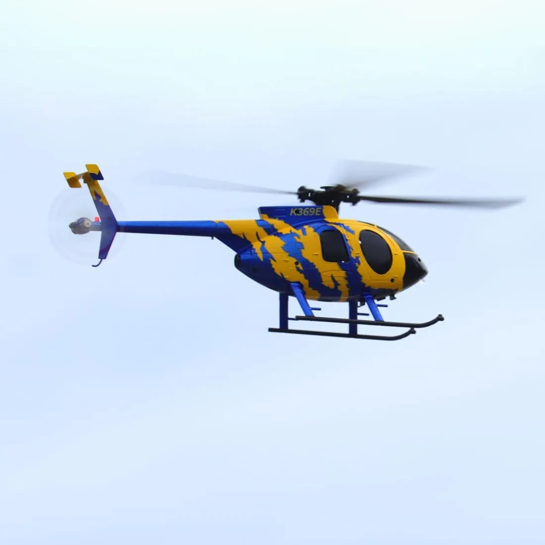 RC ERA C184 MD500 RC Helicopter for Adult, 2.4G 100 Size No Aileron Remote Control Aircraft Model, 4CH 6-Axis RC Helicopter with Altitude Hold & Optical Flow Positioning - 1 Battery