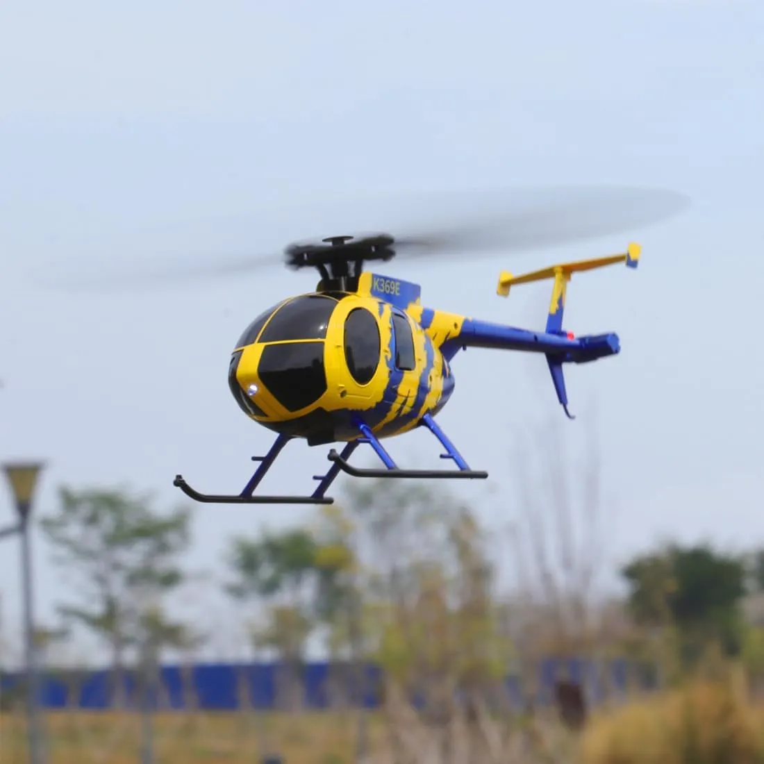 RC ERA C184 MD500 RC Helicopter for Adult, 2.4G 100 Size No Aileron Remote Control Aircraft Model, 4CH 6-Axis RC Helicopter with Altitude Hold & Optical Flow Positioning - 1 Battery