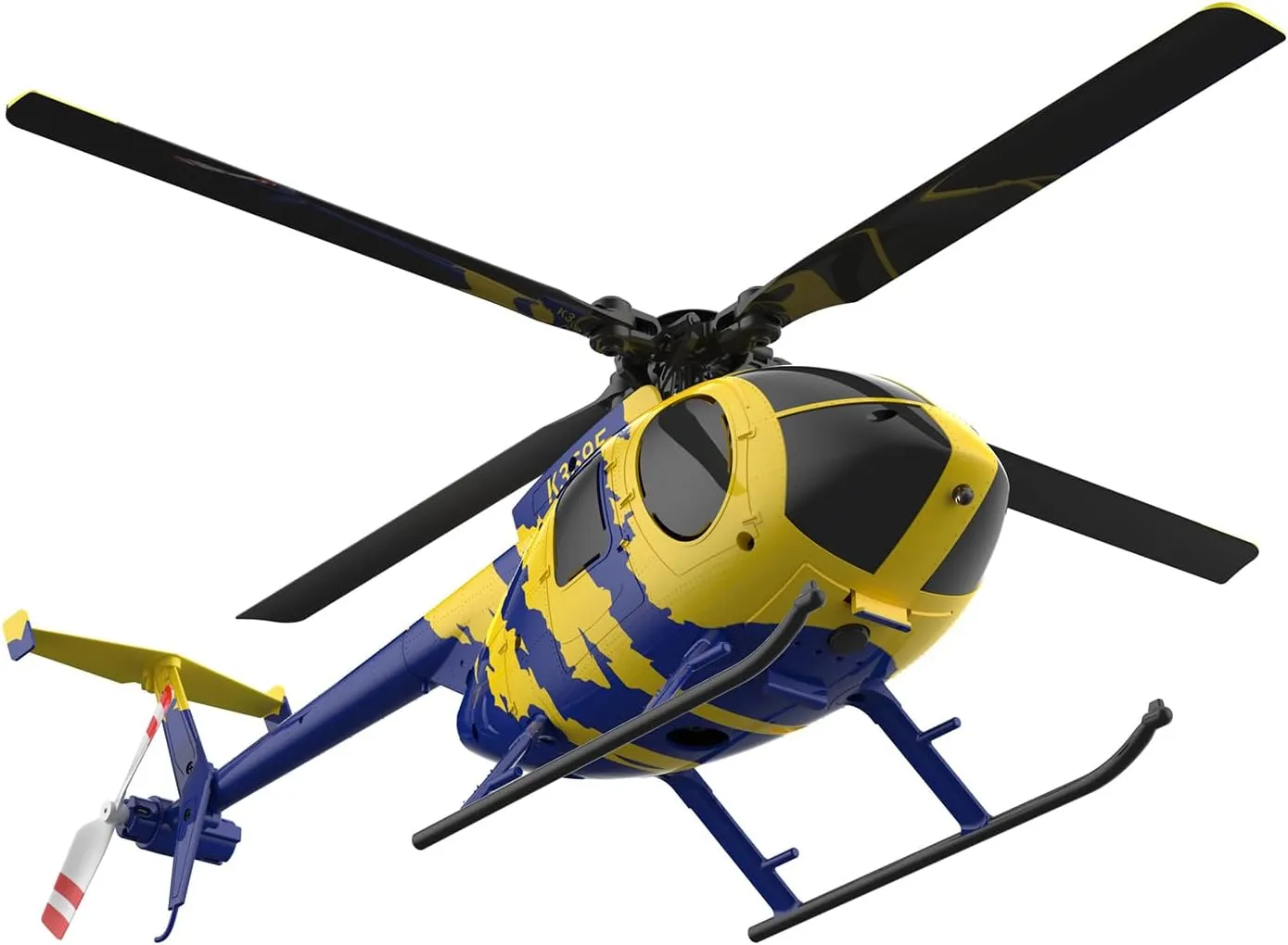 RC ERA C184 MD500 RC Helicopter for Adult, 2.4G 100 Size No Aileron Remote Control Aircraft Model, 4CH 6-Axis RC Helicopter with Altitude Hold & Optical Flow Positioning - 1 Battery