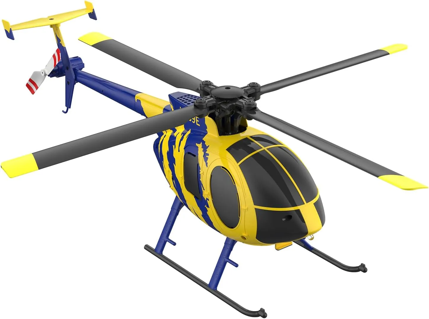 RC ERA C184 MD500 RC Helicopter for Adult, 2.4G 100 Size No Aileron Remote Control Aircraft Model, 4CH 6-Axis RC Helicopter with Altitude Hold & Optical Flow Positioning - 1 Battery