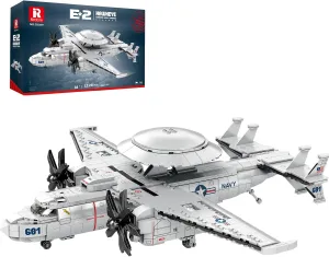 Reobrix E-2 Hawkeye Military Airplane Building Set,Warning Aircraft Fighter Jet Model Kits 33029,Airborne Building Toy for Adults, Boys 8-12,Home Decor Gift for Kids, 1126PCS