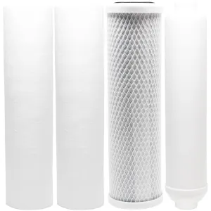Replacement Filter Kit Compatible with PurePro G-107AUV RO System - Includes Carbon Block Filter, PP Sediment Filters & Inline Filter Cartridge
