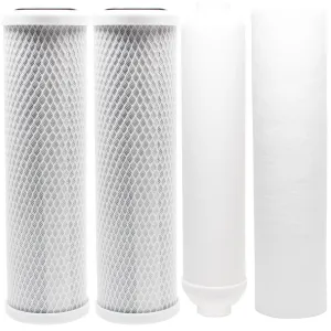 Replacement Filter Kit for AMI AAA-366UVU RO System - Includes Carbon Block Filters, PP Sediment Filter & Inline Filter Cartridge