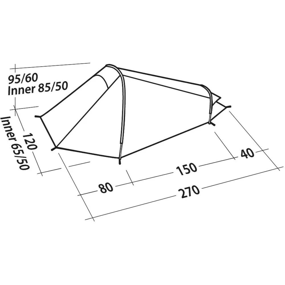 Robens Arrow Head 1 Tent, 1 Person Lightweight Tent 2024 in Blue