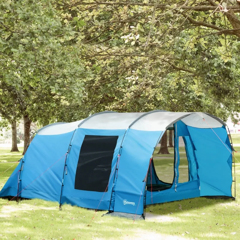Rootz 5-Man Two-Room Tent - Camping Tent - Outdoor Shelter - Waterproof 2000mm - 445cm x 275cm x 195cm