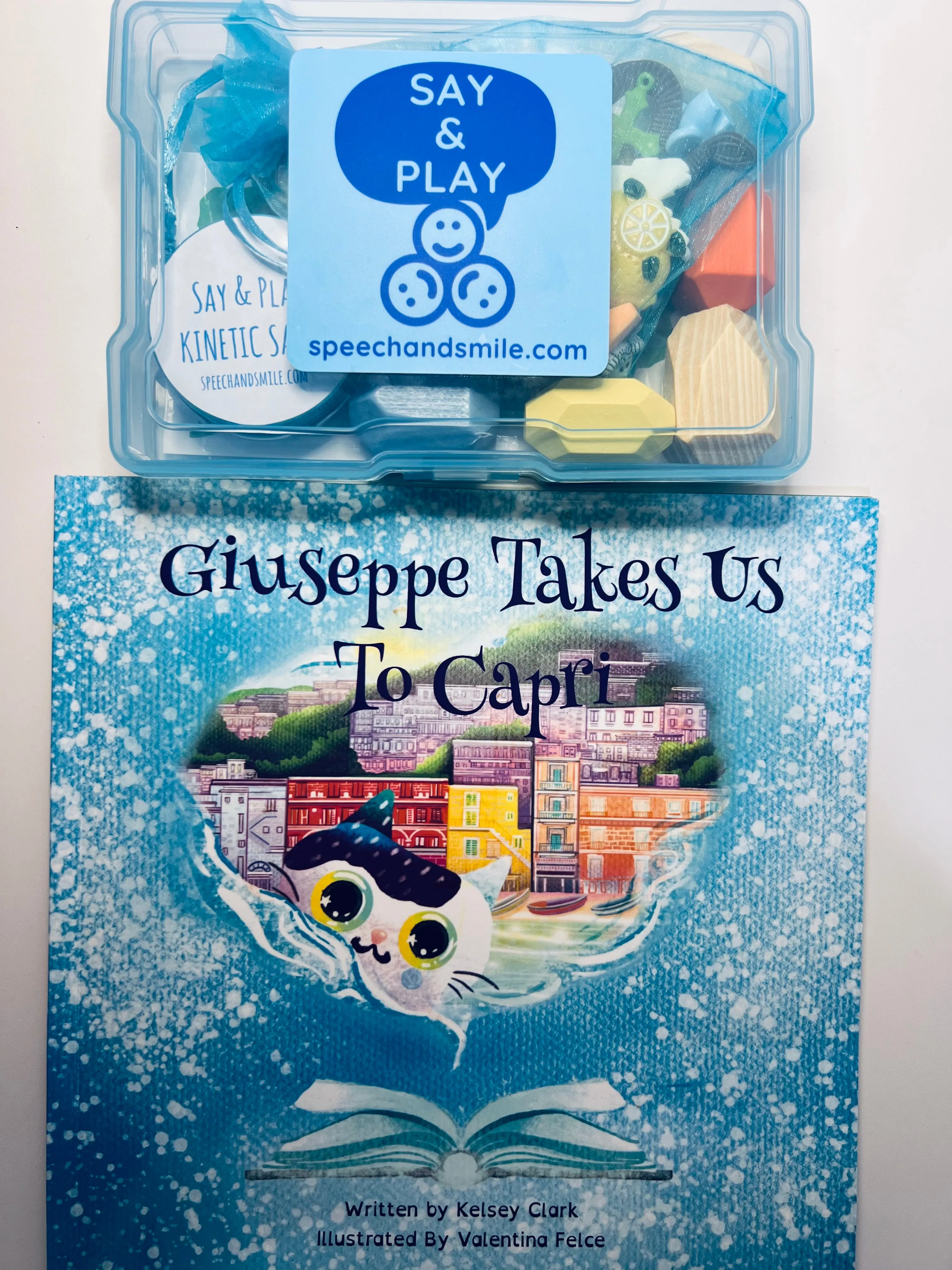 Say and Play Story Kit for Giuseppe Takes us to Capri Mini Objects Speech Therapy  Bilingual SLP Learn about Italy with Minis and Book