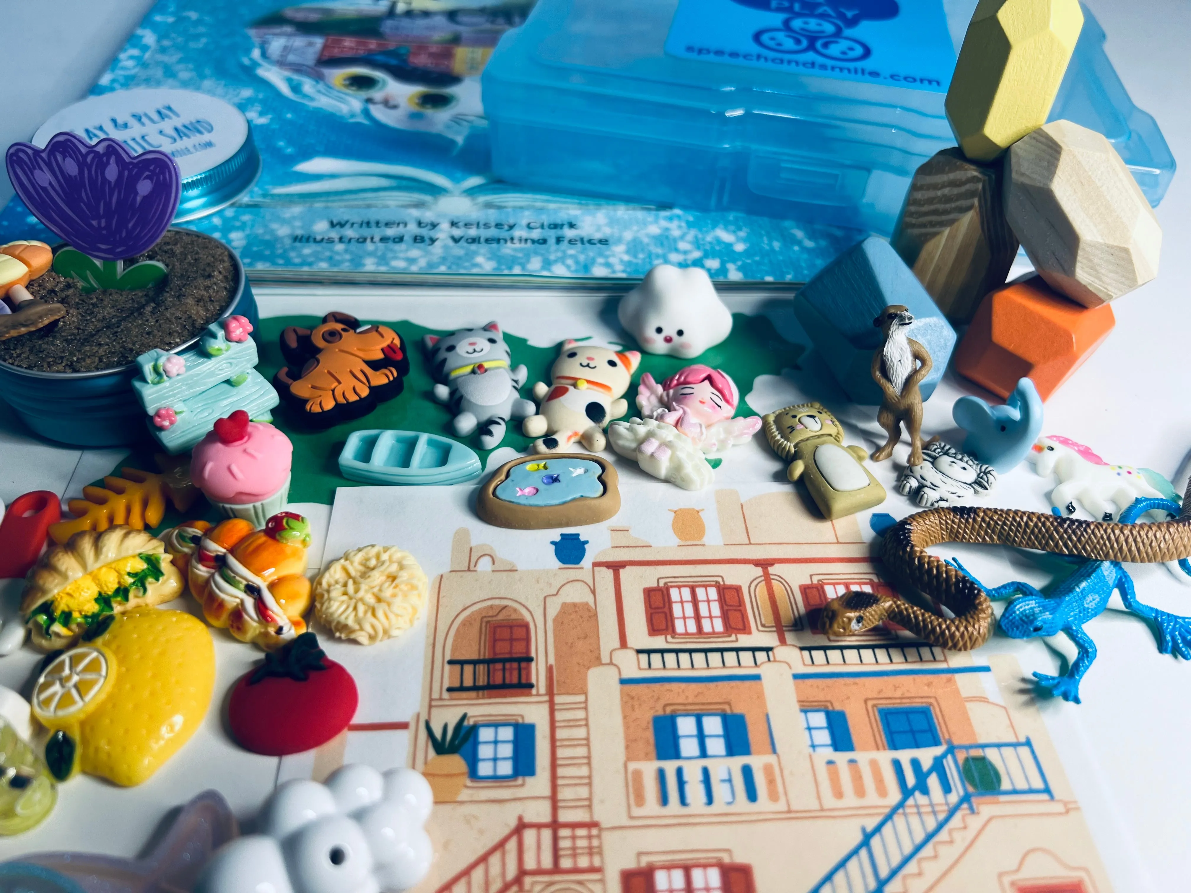 Say and Play Story Kit for Giuseppe Takes us to Capri Mini Objects Speech Therapy  Bilingual SLP Learn about Italy with Minis and Book