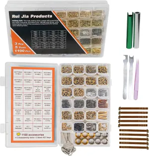 SC1/SC4 Compatible Schlage Rekeying Kit with Patio Door Lock Compatibility - DIY Home Security Upgrade! 1100-Piece Set with Pins, Springs, Cap, Tail Piece, Master Pin, and SC1 Key. Easily rekey kit