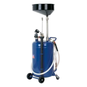 Sealey Mobile Oil Drainer with Probes 90L Air Discharge