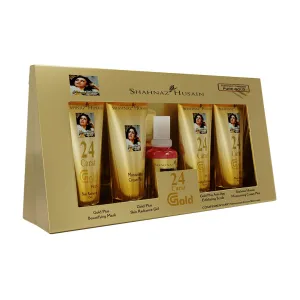 Shahnaz Husain Facial Kit | Sahnaz Husain Gold Kit | Skin Care and Skin Repair | Gold Skin Revival Kit | Facial Kit (Includes Professional Power Tonic 15 ml) 100% Original (See Hologram)