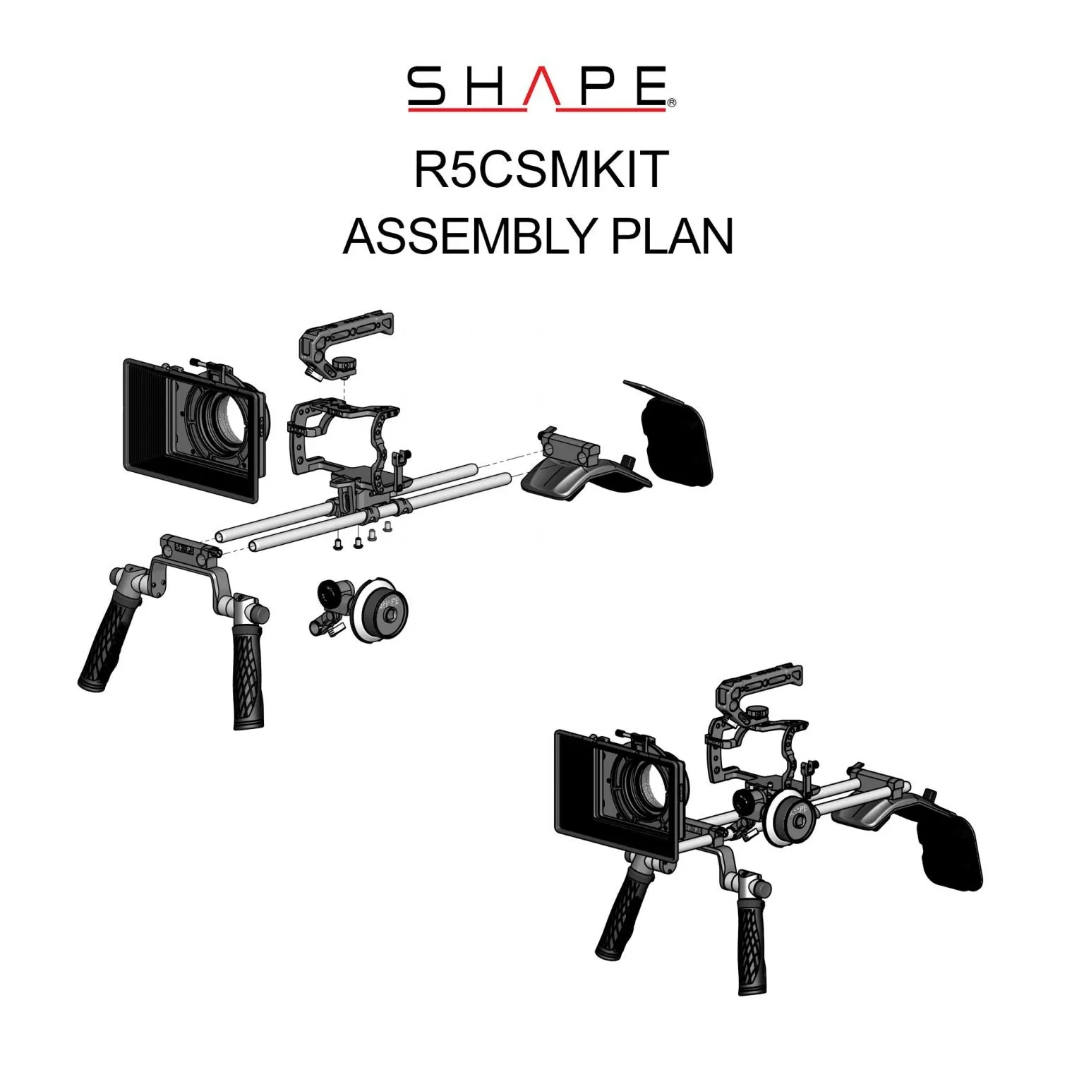 SHAPE Canon EOS R5C/R5/R6 Shoulder Mount Kit