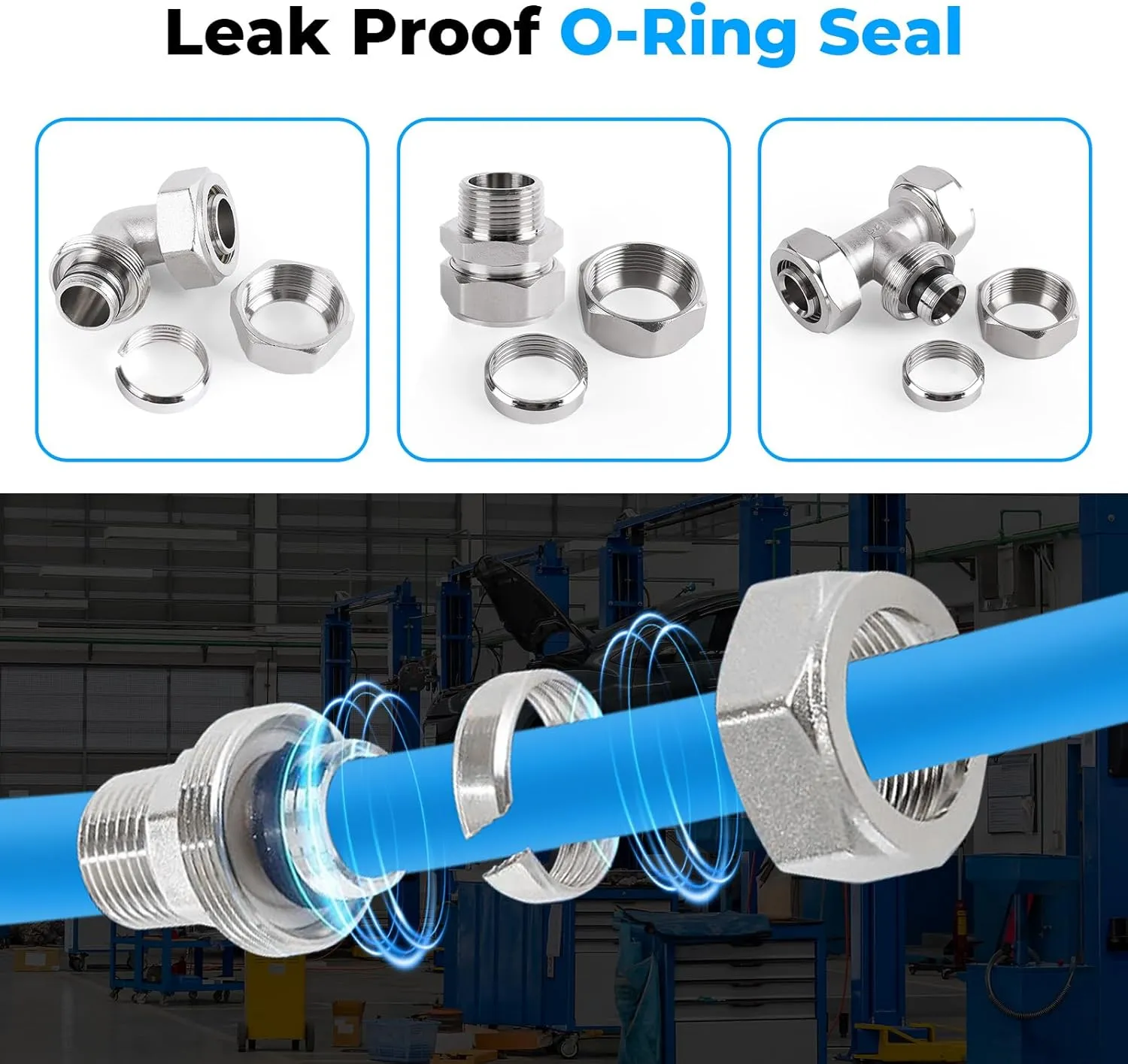 Shop Air line kit 3/4"×400ft HDPE-Aluminum-HDPE Air Tubing Compressed Air Line Kit for Air Compressor Accessories Leak Proof&Easy to Install Compressed Air Piping System for Garage