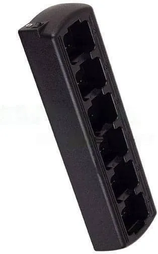 Six Bay Rapid Desk Charger for Simoco PA-BATF Rechargeable Two Way Radio (Slim Design)