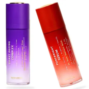 Skin Care Set For Women, Face Regimen with Smart Ageing Complex & PoreBright Serum, Vegan, Gluten Free, & Cruelty Free Travel Skincare Kit for Beginner