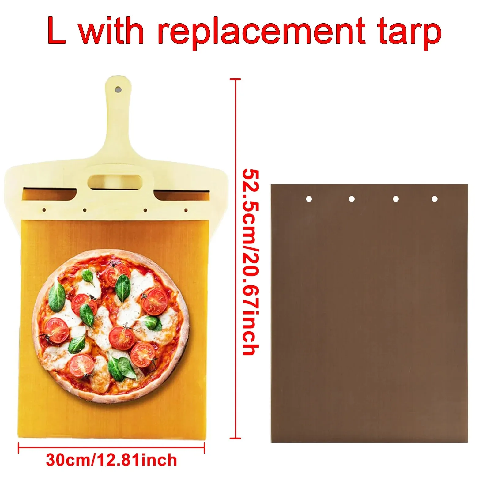 Sliding Pizza Peel Shovel - Foldable Wooden Handle for Easy Baking