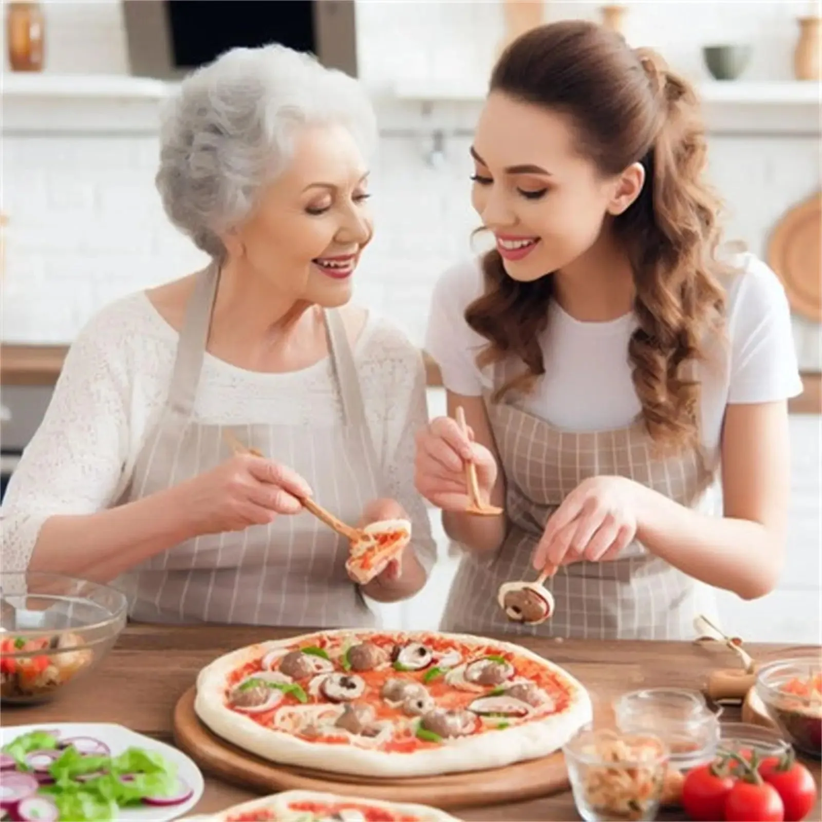 Sliding Pizza Peel Shovel - Foldable Wooden Handle for Easy Baking