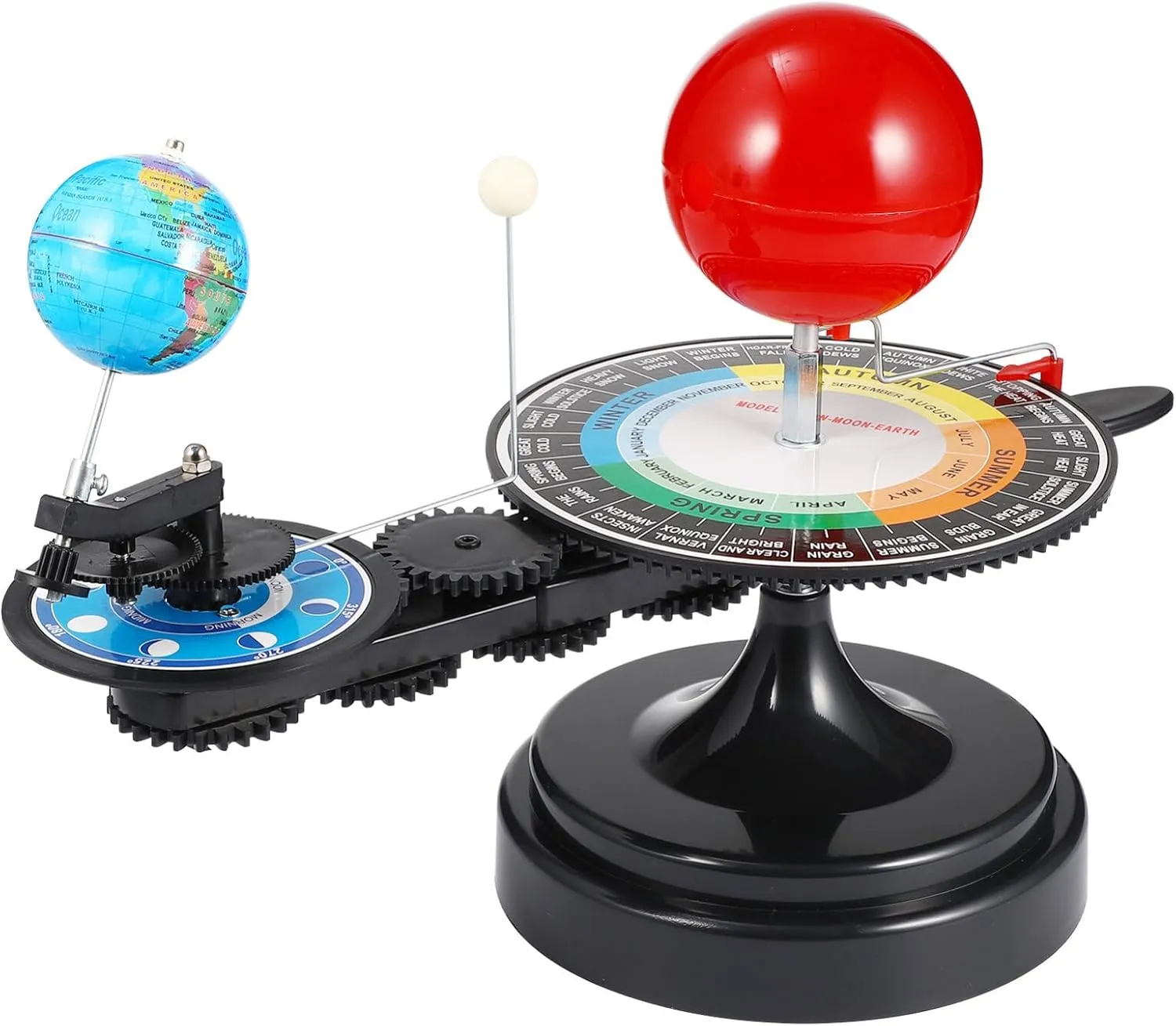 Solar System 3 Globes Model Kit Sun Earth Moon Orbital Planetarium Educational Astronomy Science Kit for Kids