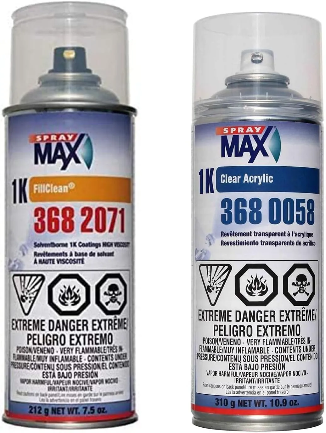 SprayMax 1K Paint Kit For Bnsf Railway BNSF Yellow YL0103 Includes One Can of Basecoat Paint and One Clearcoat Can