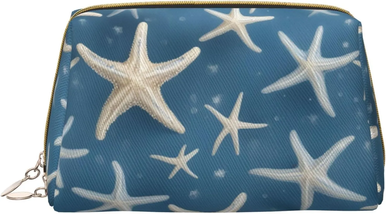 Starfish Coastal Wool Toiletry Pouch, Travel-Friendly Makeup Organizer For Makeup Brushes, Lipsticks
