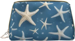Starfish Coastal Wool Toiletry Pouch, Travel-Friendly Makeup Organizer For Makeup Brushes, Lipsticks