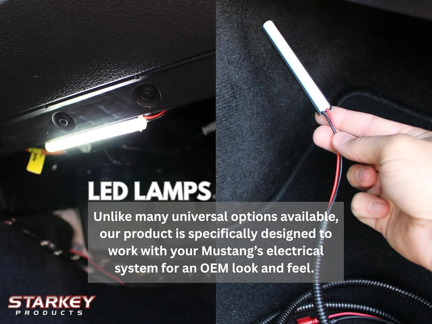 Starkey Products LED Footwell Lighting Kit (Blue) - Interior Lighting- Compatible with Ford Mustang 2015-2025