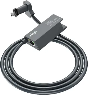 Starlink Ethernet Adapter for Standard Actuated Gen 2, RJ45 Gigabit Wired External Network Connection, Fast & Stable for V2, Black
