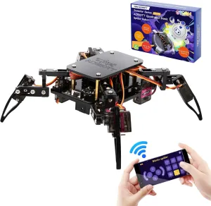 STEM Robotics Science Kits for Adults, ESP8266 Spider Robot Building Kit, App Remote Control, Walking Crawling Fun Educational Toy for 12   Year Old Boys, Girls, Teens, Adults Unique Gifts