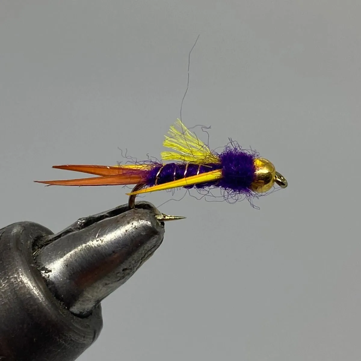 Strike Fly BeadHead Psycho Prince Purple Flies - Set of 12- Handcrafted Nymph Flies - Essential Fishing Flies-Ultimate Game Change Fly Fly Tying Material