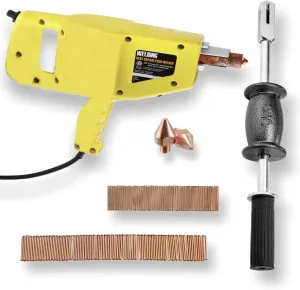 Stud Welder Dent Repair Kit Compatible with Chicago Electric - Professional Auto Body Dent Repair Without Drilling - Includes 200 Studs, 2 Welding Tips, and 2 lb. Slide Hammer Dent Puller