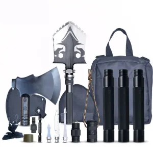 Survival Axe Shovel | 18-in-1 Multitool | High Carbon Steel