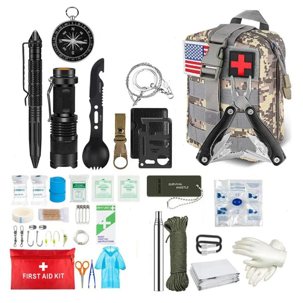 Survival first aid kit Military Full Set Outdoor Gear Emergency Kits Trauma Bag