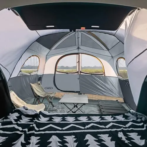 SUV Tent for Camping,6-Person Car Camping Tent,SUV Tailgate Tent for Outdoor,Easy Set Up Tent w/ Rainfly