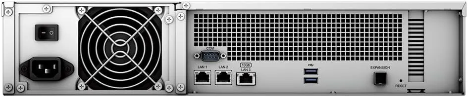 Synology RackStation RS2423  NAS Server with Ryzen 3.35GHz CPU, 32GB Memory, 48TB SSD Storage, 10GbE LAN Ports, DSM Operating System Bundle with Rail kit