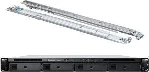 Synology RackStation RS822  NAS Server with Ryzen 2.2GHz CPU, 32GB Memory, 32TB HDD Storage, 4 x 1GbE LAN Ports, DSM Operating System Bundle with Rail kit