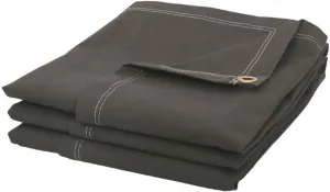 Tarps Now 5x7 ft Fire Retardant Canvas Tarp | 18 MIL Heavy Duty, Flame Retardant, Tear Resistance, Reinforced Edges, Brass Grommets | Ideal for Fire Prevention, Construction, Repairs | Olive Color