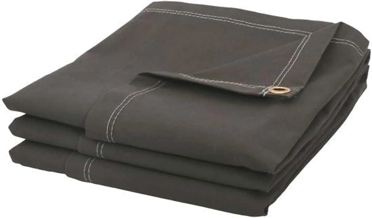 Tarps Now 5x7 ft Fire Retardant Canvas Tarp | 18 MIL Heavy Duty, Flame Retardant, Tear Resistance, Reinforced Edges, Brass Grommets | Ideal for Fire Prevention, Construction, Repairs | Olive Color