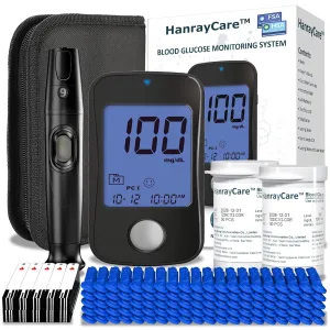 TD-4125 Superior to Most Blood Glucose Monitor Kit-No Coding, 100 Test Strips &Lancets, Accurate&Easy to Use, Larger Backlight Screen, Patented 2 2 Bio-Tech,Diabetes Testing Kit for Seniors