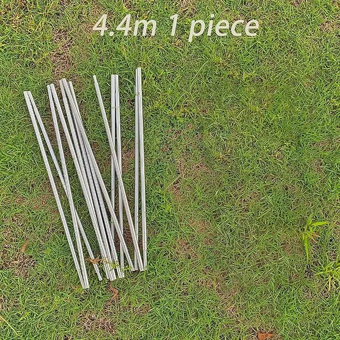 Tent Pole Replacement 11.8 ft 13 ft 14.5 ft Aluminum Tent Rod 0.3 inch Outdoor Camping Collapsible Tent Frame Repair Accessory (1 Pole, 14.5 ft)