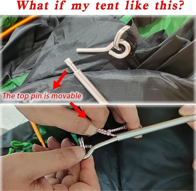 Tent Pole Replacement 11.8 ft 13 ft 14.5 ft Aluminum Tent Rod 0.3 inch Outdoor Camping Collapsible Tent Frame Repair Accessory (1 Pole, 14.5 ft)