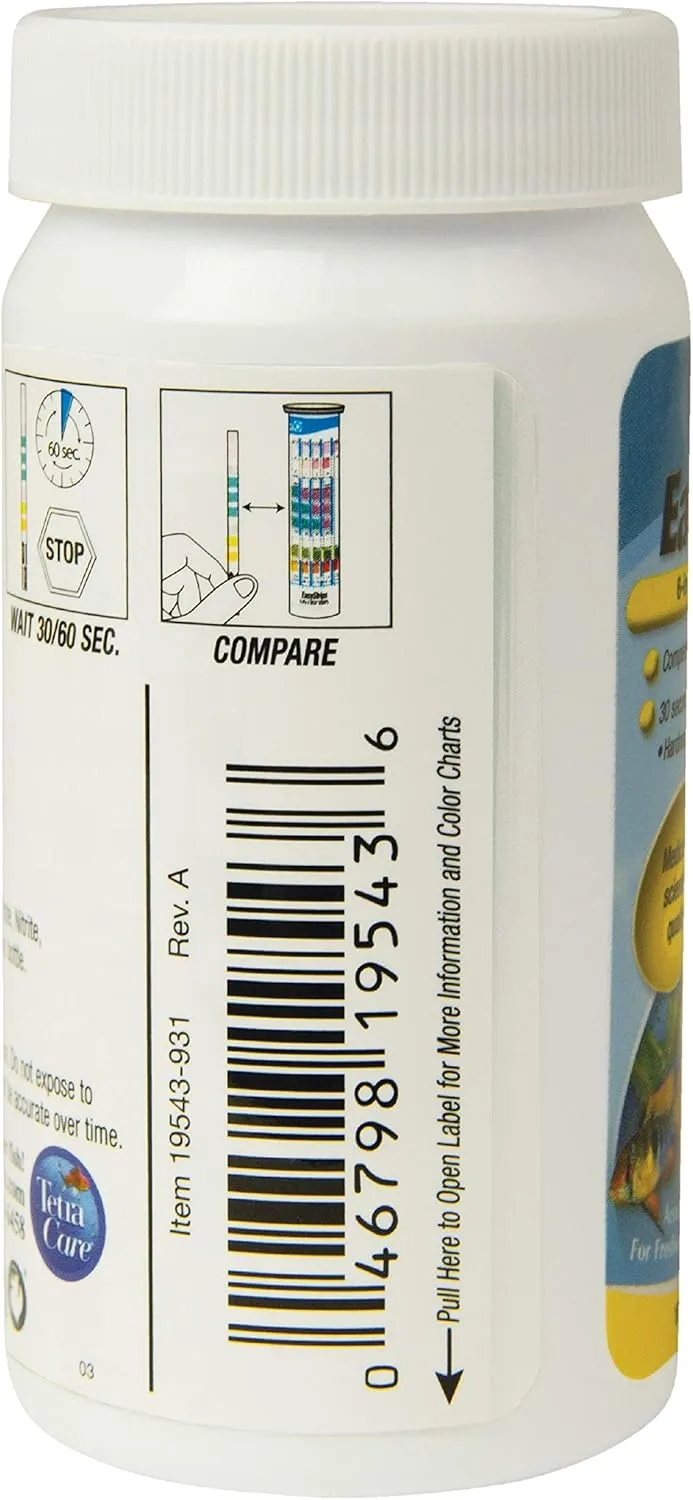 Tetra EasyStrips 6-In-1 Aquarium Test Strips, Water Testing 100 Count (Pack of 1)